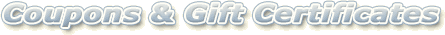 Coupon & Gift Certificate Shopping Cart Service